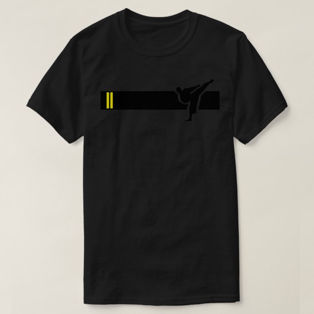 Taekwondo Rand Black Bälte 2 Dan T Shirt (Design framsida)