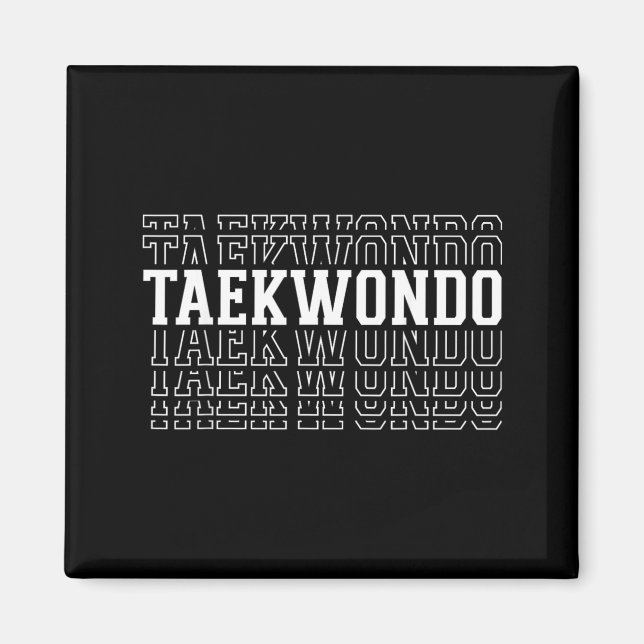 Taekwondo Rolig Lagertext Instruktör Tränare Magnet (Framsidan)