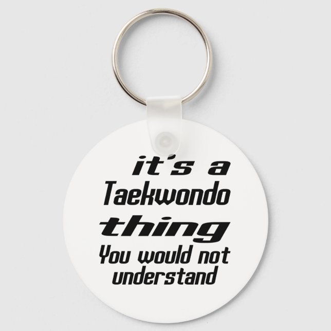 Taekwondo Sak Design Nyckelring (Framsida)