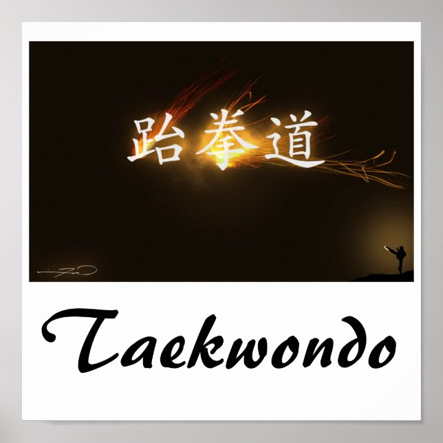 Taekwondo Skriv ut Poster (Framsidan)