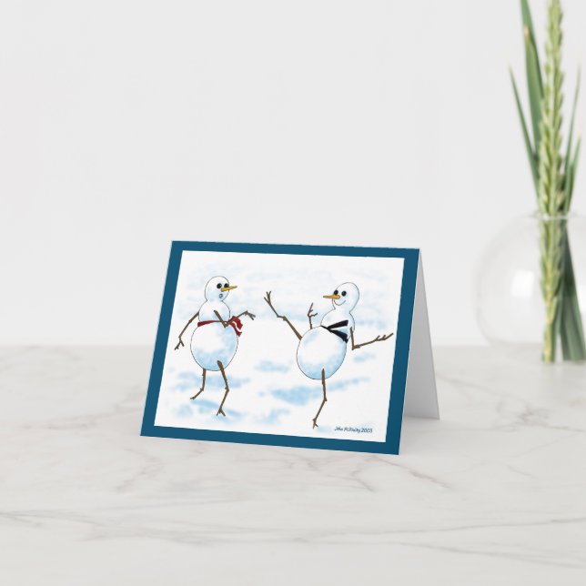 Taekwondo snöman helgkort (Framsida)