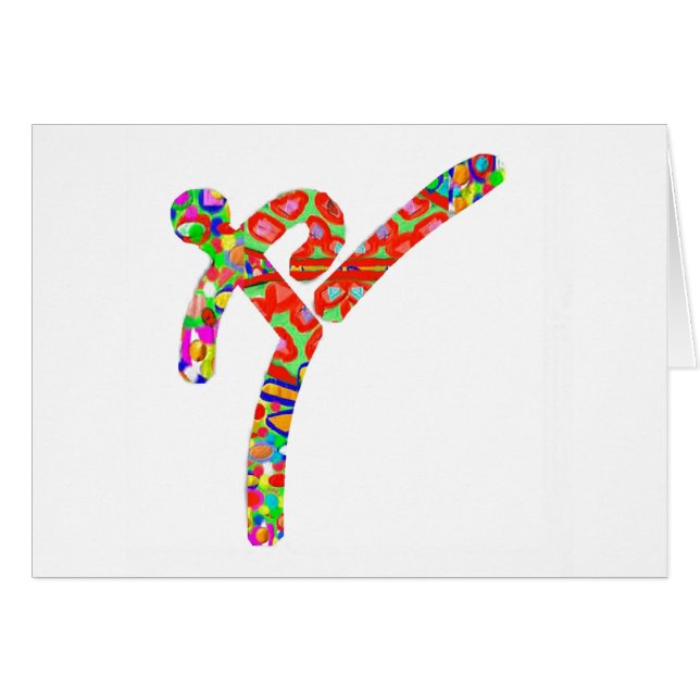 TAEKWONDO sportmästerskap Hälsningskort (Framsidan Horizontal)