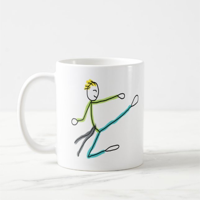 Taekwondo Stickman Kaffemugg (Vänster)