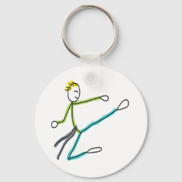 Taekwondo Stickman Nyckelring