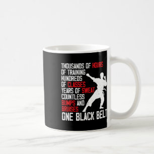 Taekwondo svart bälte Rollig karate Judo kampsport Kaffemugg