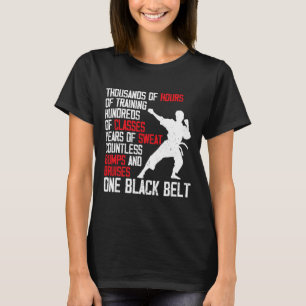 Taekwondo svart bälte Rollig karate Judo kampsport T Shirt