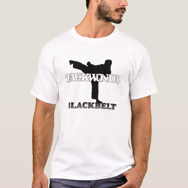 Taekwondo svartbälte t-shirt (Framsida)