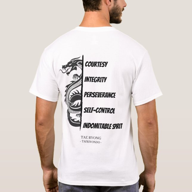 Taekwondo T-Shirt Principer (Baksida)