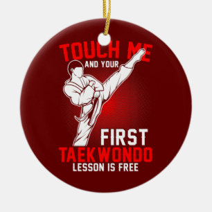 Taekwondo Tae Kwon Do koreansk Self Defense Boys Julgransprydnad Keramik