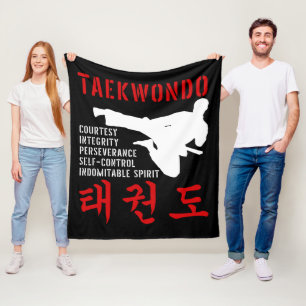 Taekwondo Tenets Martial Arts Fleecefilt