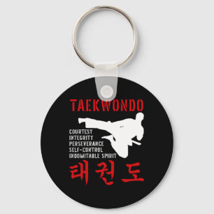 Taekwondo Tenets Martial Arts Nyckelring