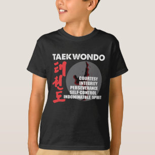 Taekwondo Tenets Martial Arts Tae kwon do T Shirt