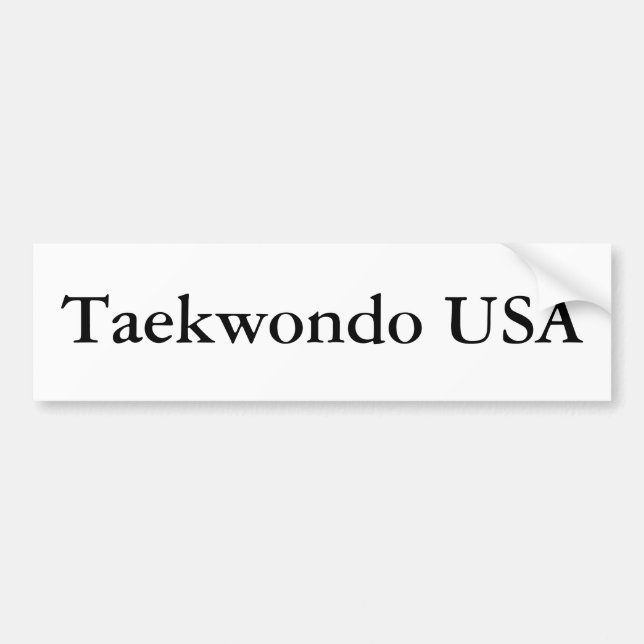 Taekwondo USA bildekal (Framsidan)