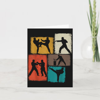 Taekwondo-utövare Collage Män Barn Tränare Kort
