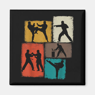 Taekwondo-utövare Collage Män Barn Tränare Magnet