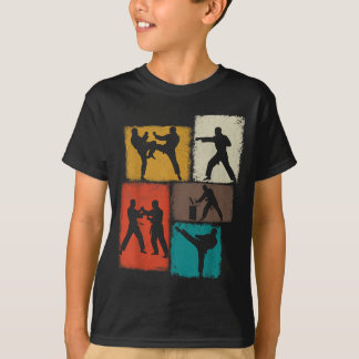 Taekwondo-utövare Collage Män Barn Tränare T Shirt