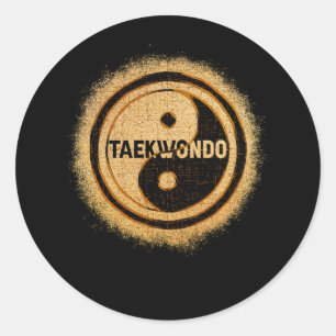 Taekwondo Yin Yang Chinese Tae Kwon Do Duality Mar Runt Klistermärke