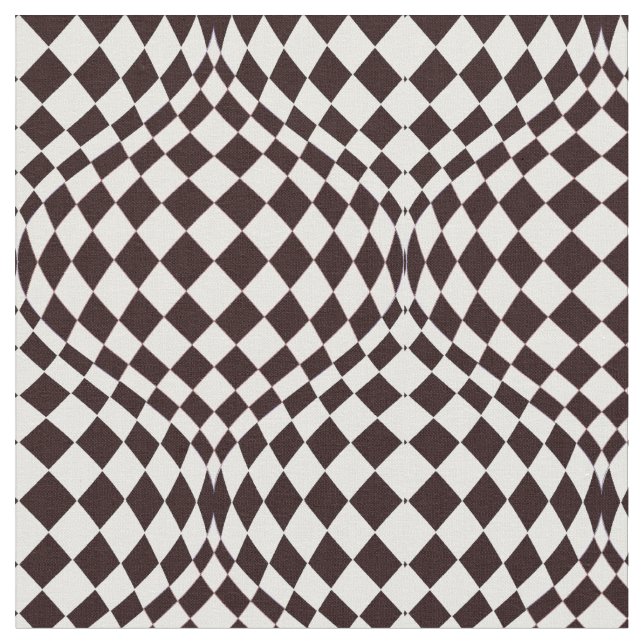Taffi Op Art Black and White Tyg (Närbild)