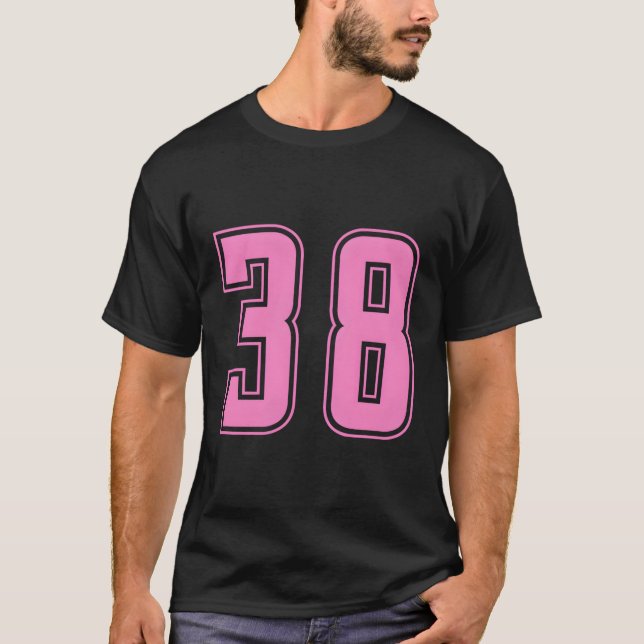 Taffy K nummer 38 Team Junior Sports numrerade Uni T Shirt (Framsida)