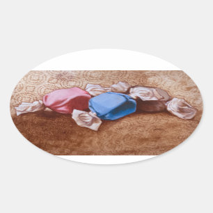 Taffy Sticker Ovalt Klistermärke