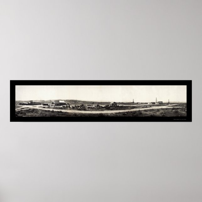 Taft CA Oil Kern Photo 1910 Poster (Framsidan)