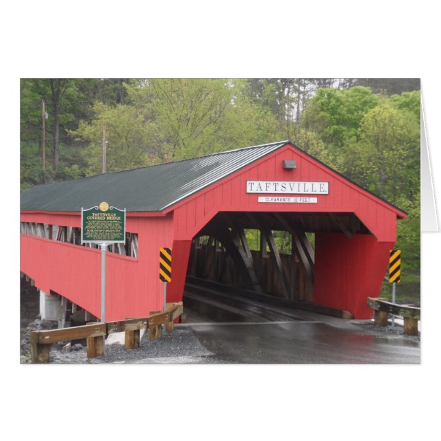 Taftsville Covered Bridge, Vermont OBS Kort (Framsidan Horizontal)
