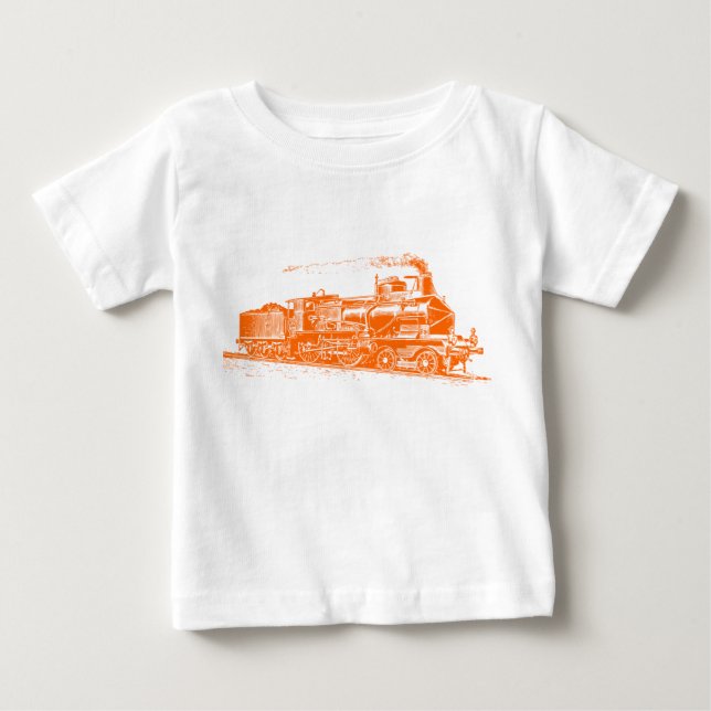 Tåg 03 - Orange Tee Shirt (Framsida)