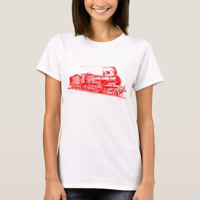 Tåg 03 - Röd T-shirt (Framsida)