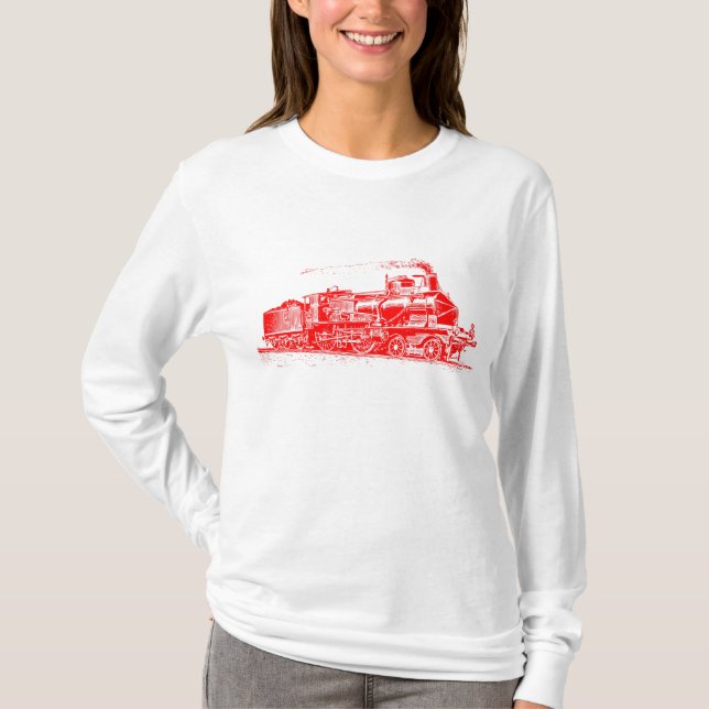 Tåg 03 - Röd Tee Shirt (Framsida)