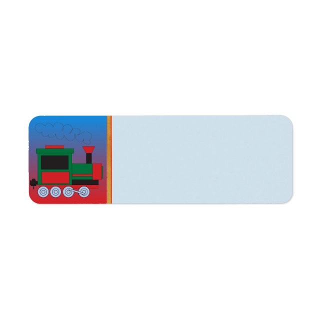 Tåg-adressetikett Returadress Etikett (Framsidan)