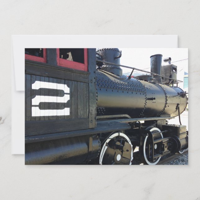 Tåg, andra födelsedagen inbjudningar (Framsida)