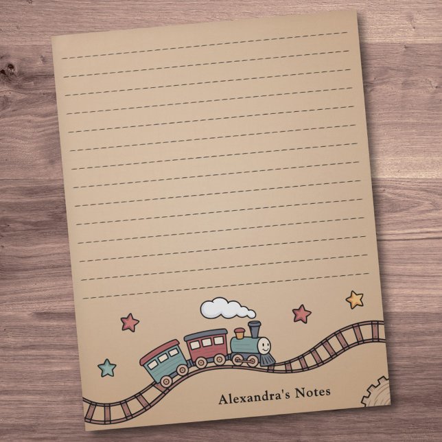 Tåg Anteckningsblock (Wooden Train Notepad)