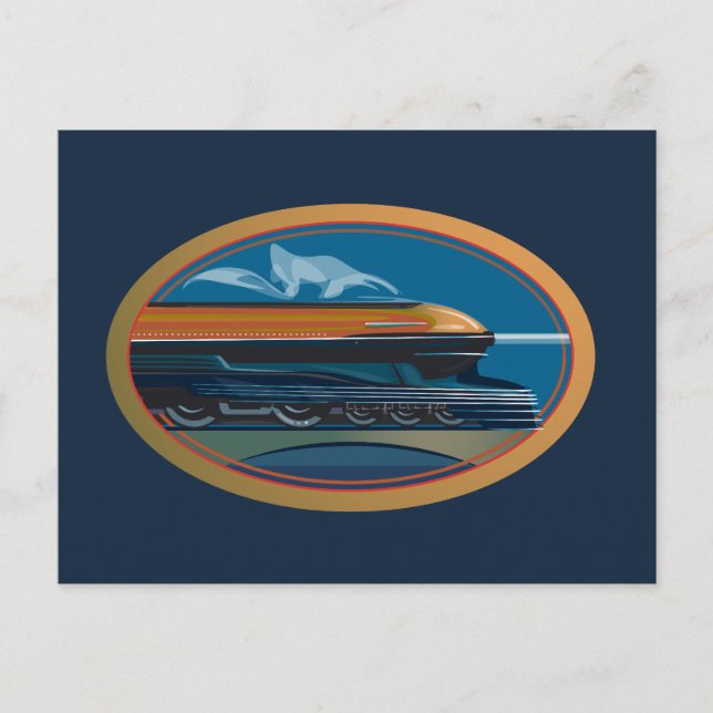 Tåg Art Vykort (Framsida)