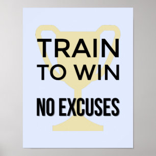 Tåg att segra motivational sportar poster
