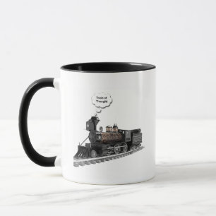 Tåg av tanke mugg