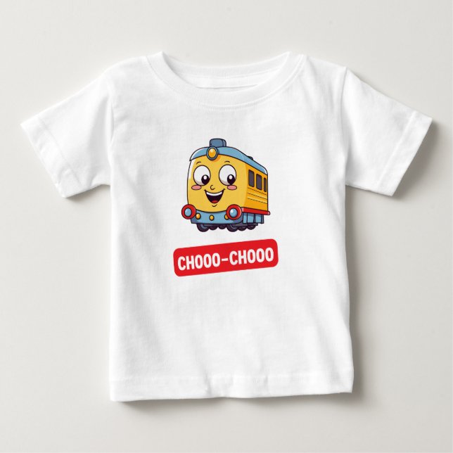 Tåg Baby T-shirt (Framsida)