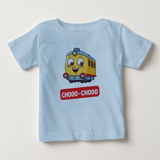 Tåg Baby T-shirt (Framsida)