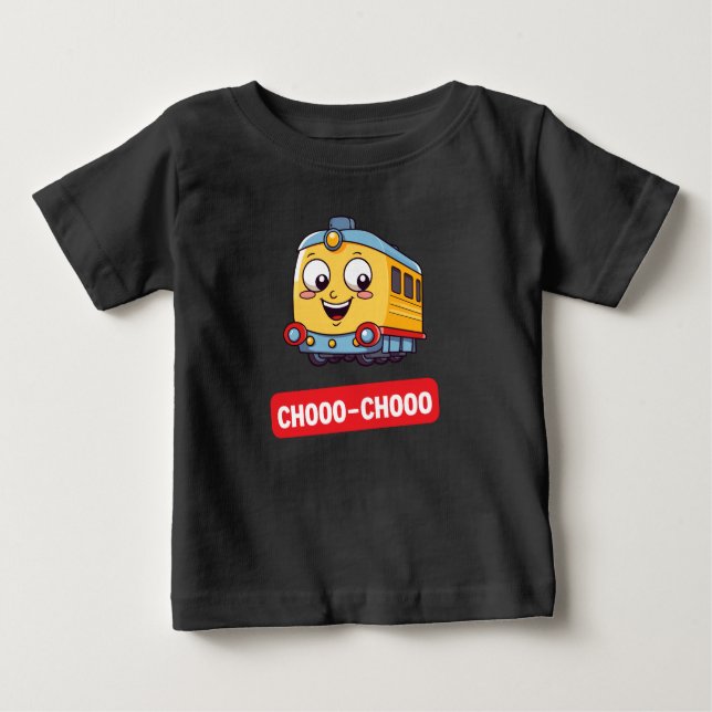 Tåg Baby T-shirt (Framsida)