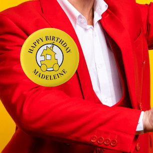 Tåg Barns födelsedag Knapp