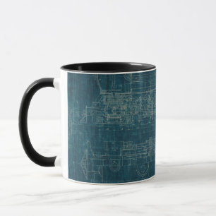 Tåg Blueprint I Mugg