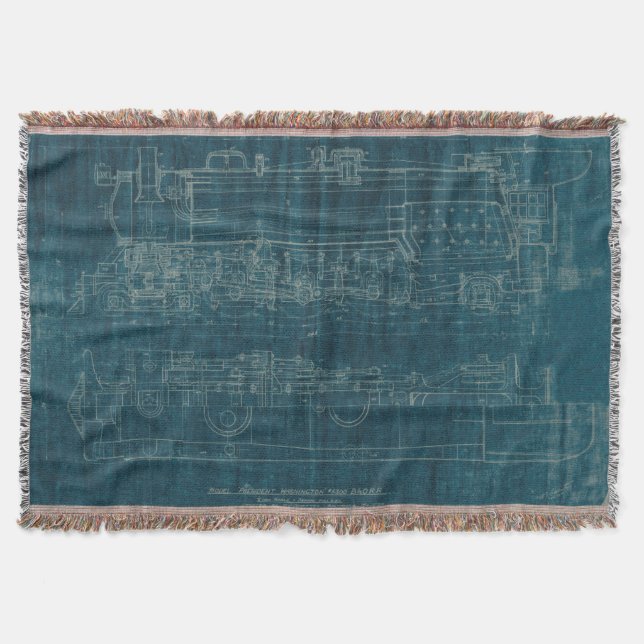 Tåg Blueprint I Mysfilt (Framsidan)