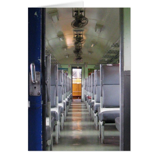 Tåg Carriage Thailand ... Sydostasiatiska resor Hälsningskort (Framsidan)