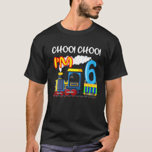 Tåg Choo! Choo! Jag är sex år gamla pojkar, Kids 6 T Shirt