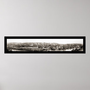 Tåg & City Lynchburg Photo 1915 Poster