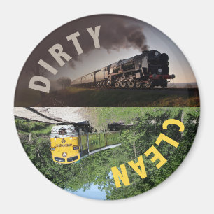 Tåg Clean Dirty Dishwasher Magnet