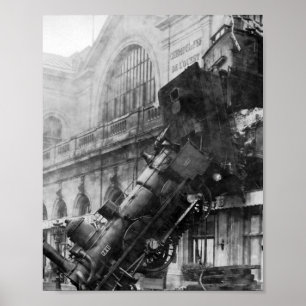 Tåg Derailment at Montparnasse Station - 1895 Poster