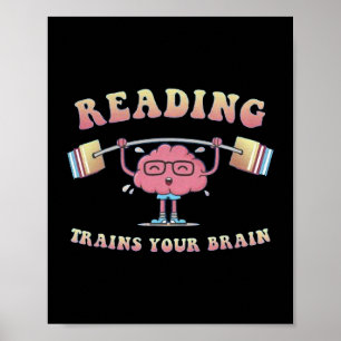 Tåg Din hjärnläsare i Bokar Reader Librarian Fu Poster