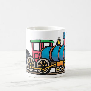 Tåg drar kol kaffemugg