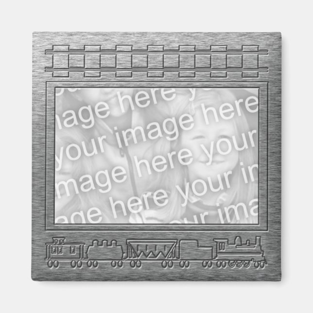 Tåg Embossed Magnet (Framsidan)