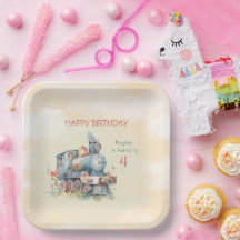 Tåg Engine Girl 4e födelsedagen